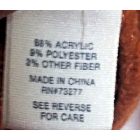 VTG Mudd Cardigan Sweater Open Front Rust color Sz L womens back embroidery cozy - Picture 8 of 9